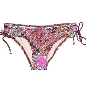 Victoria’s Secret - NWT bikini swim bottom, boho patchwork print, Size L